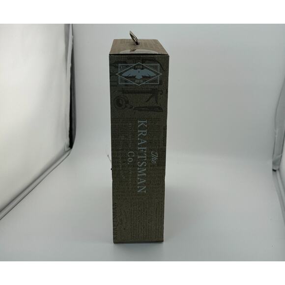 NWT Gift Present Christmas Stag Cabin Winter The Kraftsman Co Brass Bottle Open - Picture 5 of 10